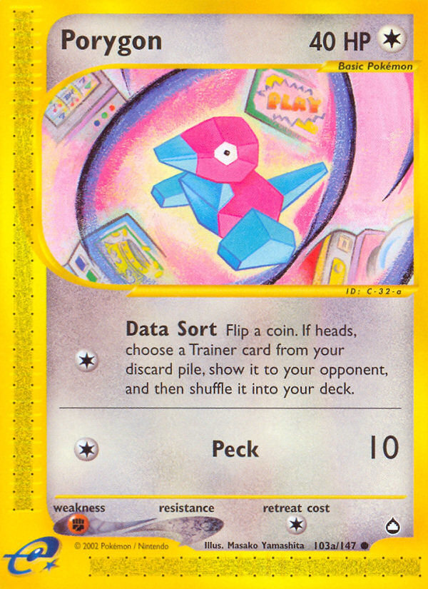 Porygon – Aquapolis 103/147 Pokémon card