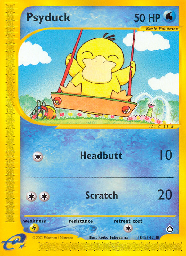 Psyduck – Aquapolis 104/147 Pokémon card