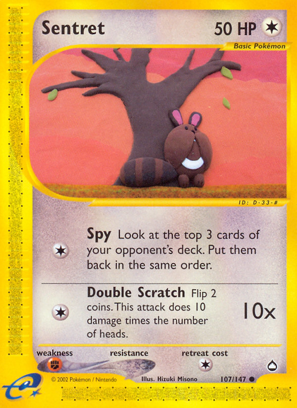 Sentret – Aquapolis 107/147 Pokémon card