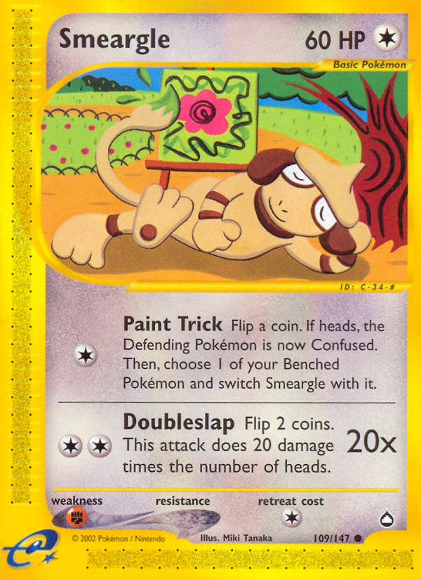 Smeargle – Aquapolis 109/147 Pokémon card