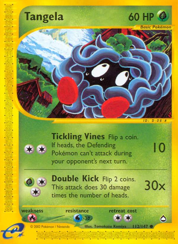 Tangela – Aquapolis 112/147 Pokémon card