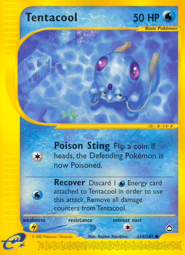Tentacool – Aquapolis 113/147 Pokémon card