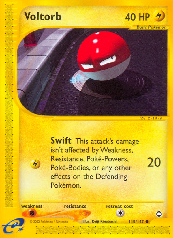 Voltorb – Aquapolis 115/147 Pokémon card