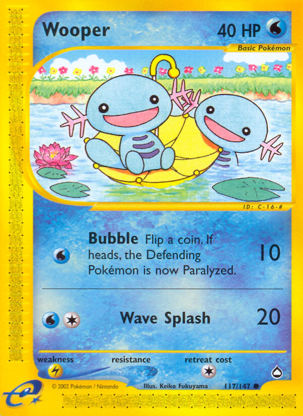 Wooper – Aquapolis 117/147 Pokémon card