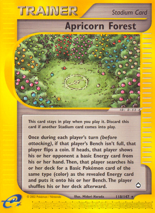 Apricorn Forest – Aquapolis 118/147 Pokémon card