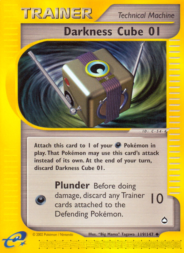 Darkness Cube 01 – Aquapolis 119/147 Pokémon card