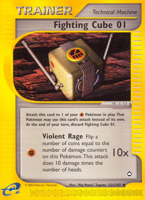 Fighting Cube 01 – Aquapolis 121/147 Pokémon card