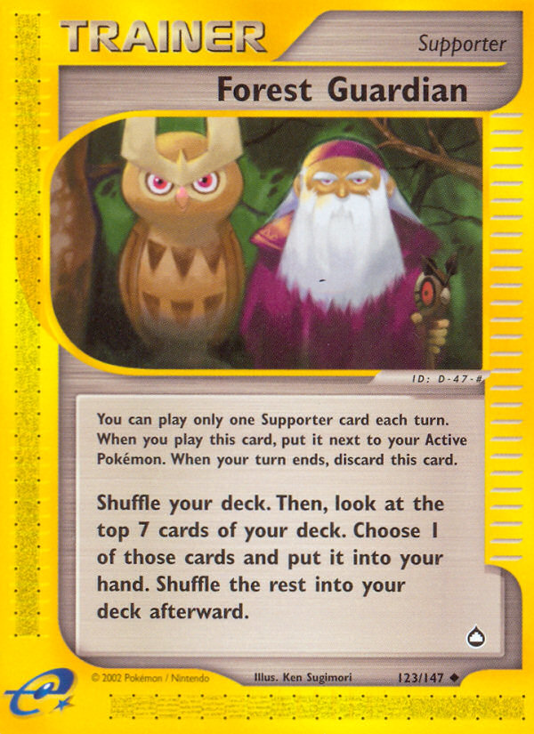 Forest Guardian – Aquapolis 123/147 Pokémon card