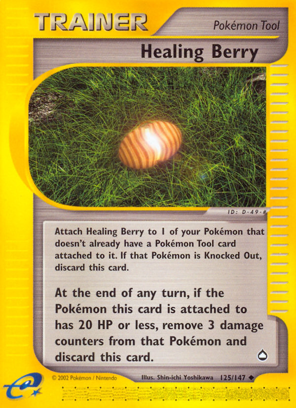 Healing Berry – Aquapolis 125/147 Pokémon card