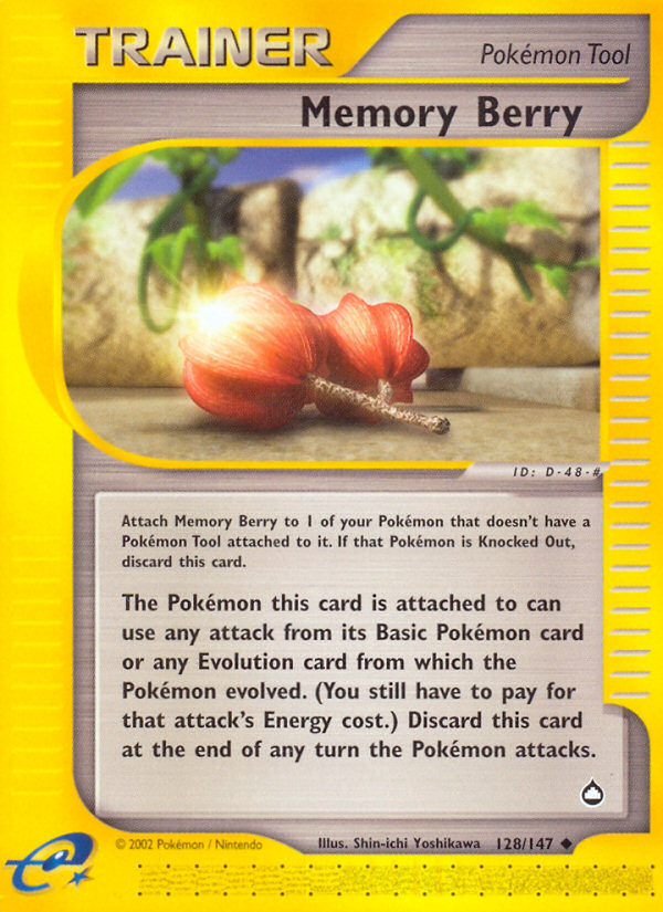 Memory Berry – Aquapolis 128/147 Pokémon card