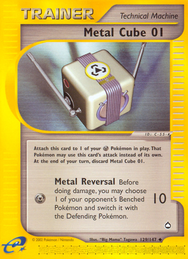Metal Cube 01 – Aquapolis 129/147 Pokémon card