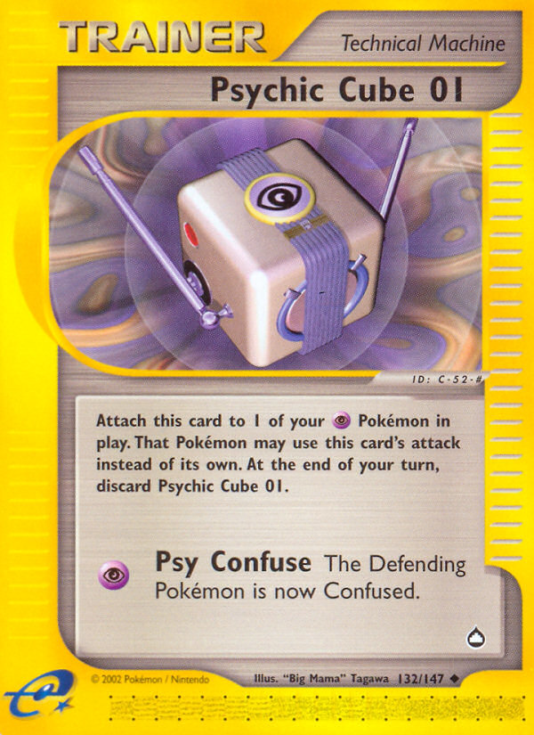 Psychic Cube 01 – Aquapolis 132/147 Pokémon card