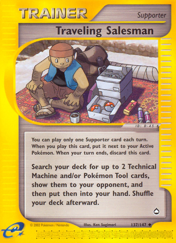 Traveling Salesman – Aquapolis 137/147 Pokémon card
