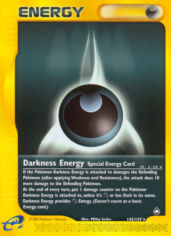 Darkness Energy – Aquapolis 142/147 Pokémon card