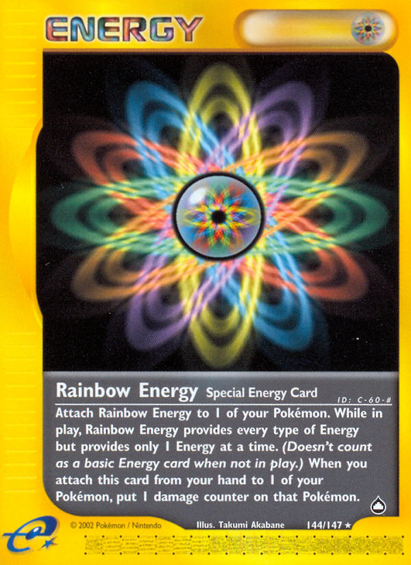Rainbow Energy – Aquapolis 144/147 Pokémon card