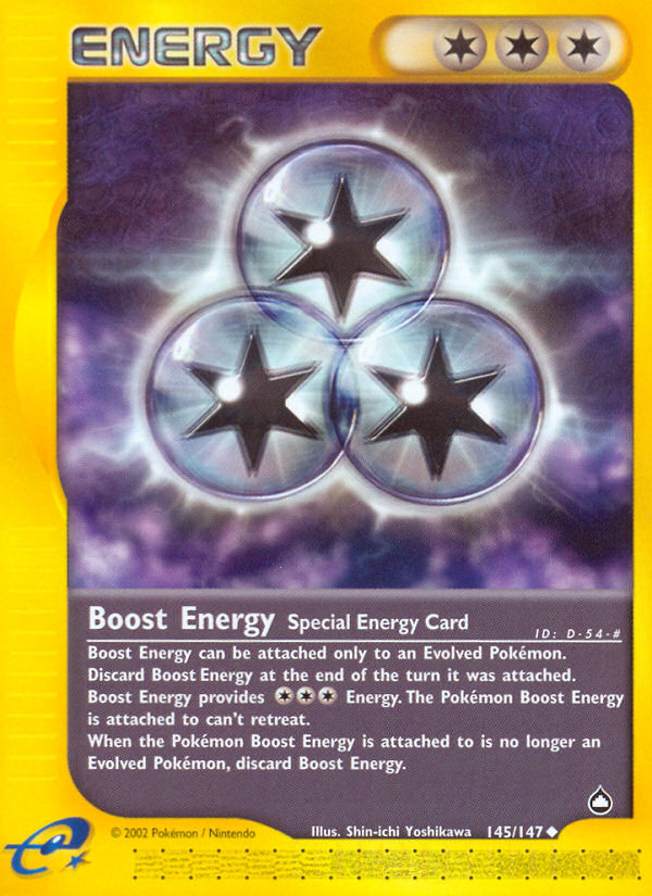 Boost Energy – Aquapolis 145/147 Pokémon card