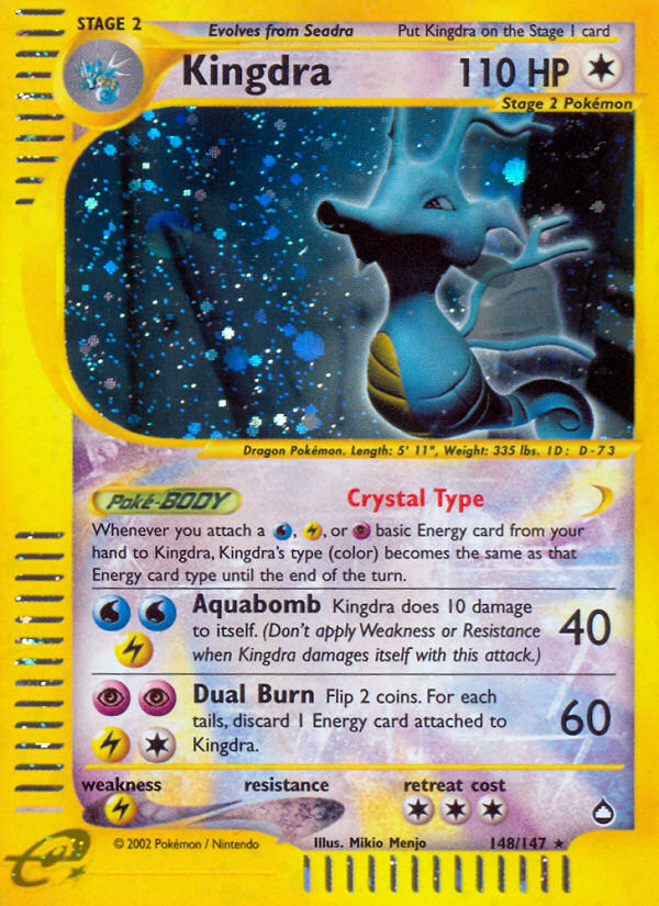 Kingdra – Aquapolis 148/147 Pokémon card