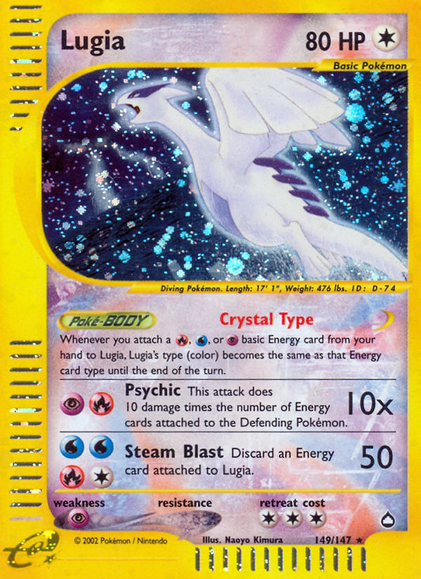 Lugia – Aquapolis 149/147 Pokémon card