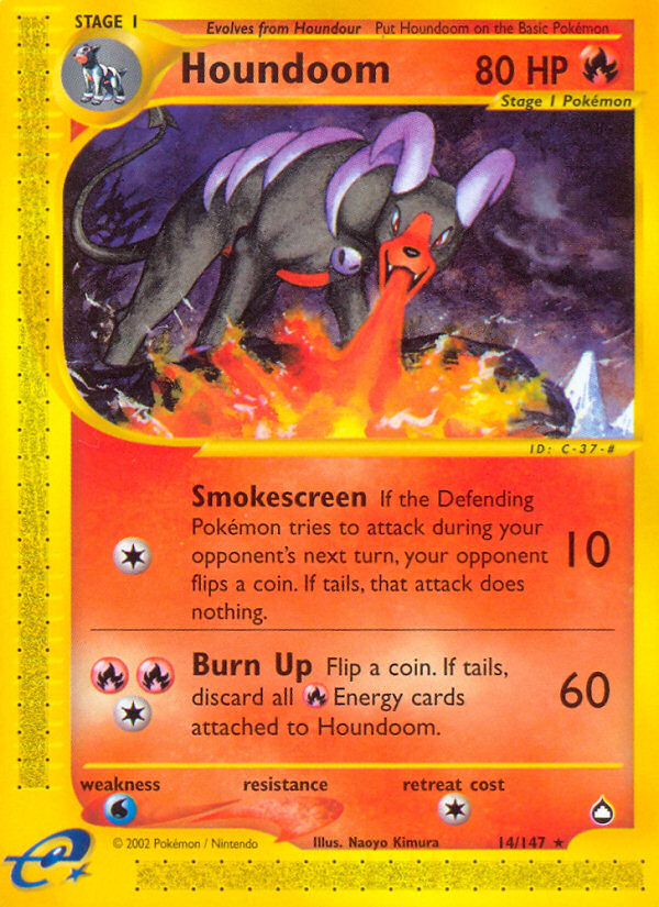 Houndoom – Aquapolis 14/147 Pokémon card