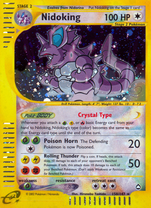 Nidoking – Aquapolis 150/147 Pokémon card