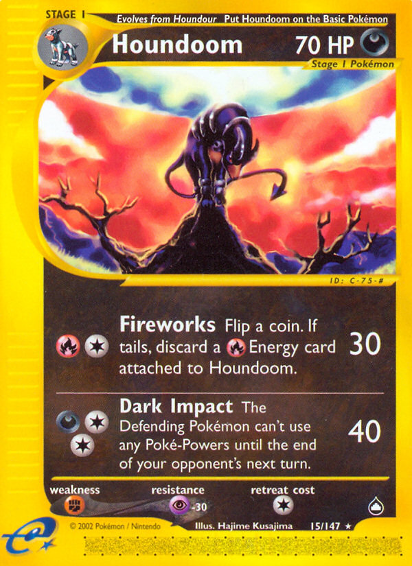 Houndoom – Aquapolis 15/147 Pokémon card