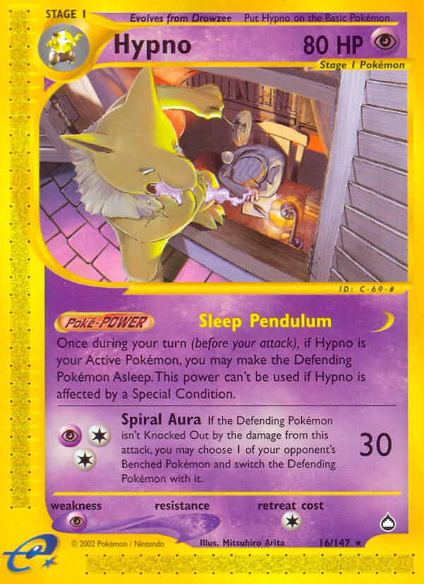 Hypno – Aquapolis 16/147 Pokémon card