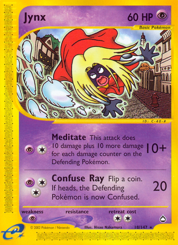 Jynx – Aquapolis 18/147 Pokémon card