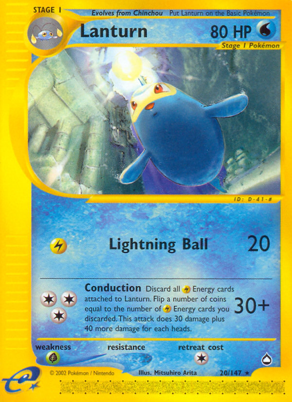 Lanturn – Aquapolis 20/147 Pokémon card