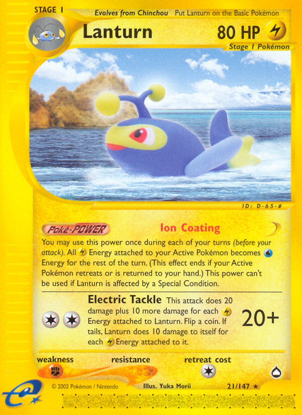 Lanturn – Aquapolis 21/147 Pokémon card