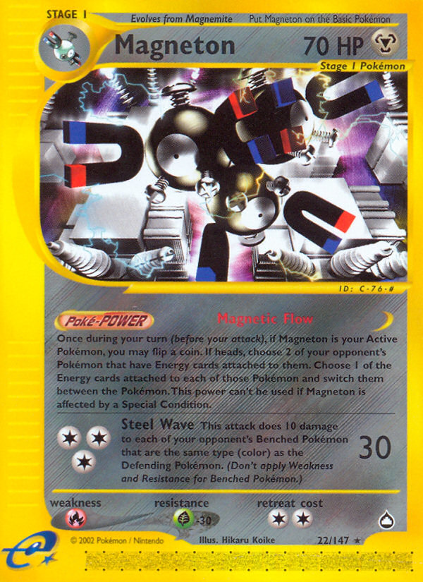 Magneton – Aquapolis 22/147 Pokémon card