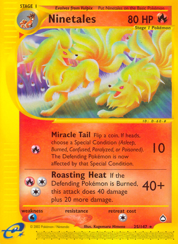 Ninetales – Aquapolis 25/147 Pokémon card