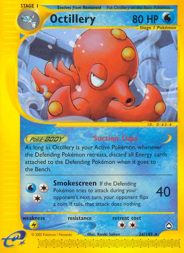 Octillery – Aquapolis 26/147 Pokémon card