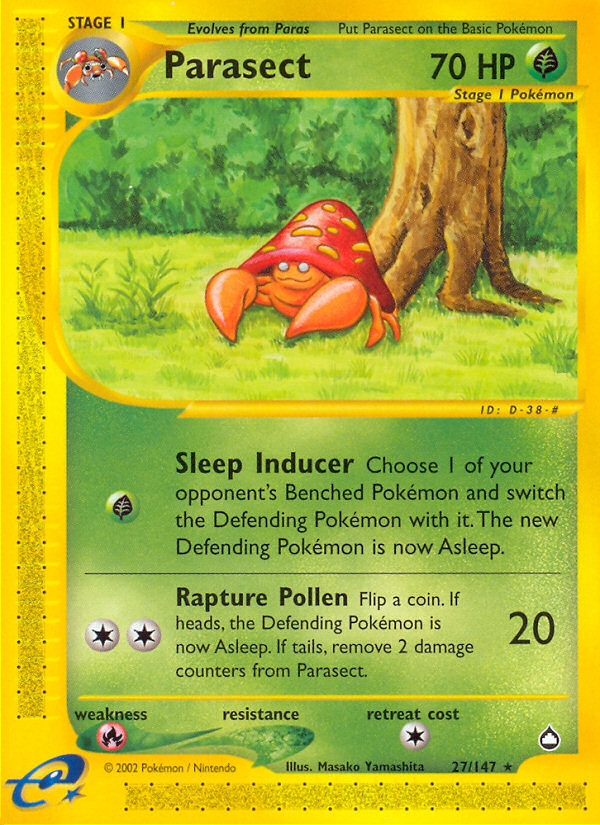 Parasect – Aquapolis 27/147 Pokémon card
