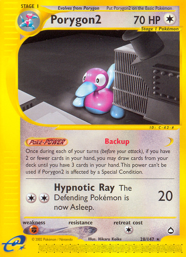 Porygon2 – Aquapolis 28/147 Pokémon card