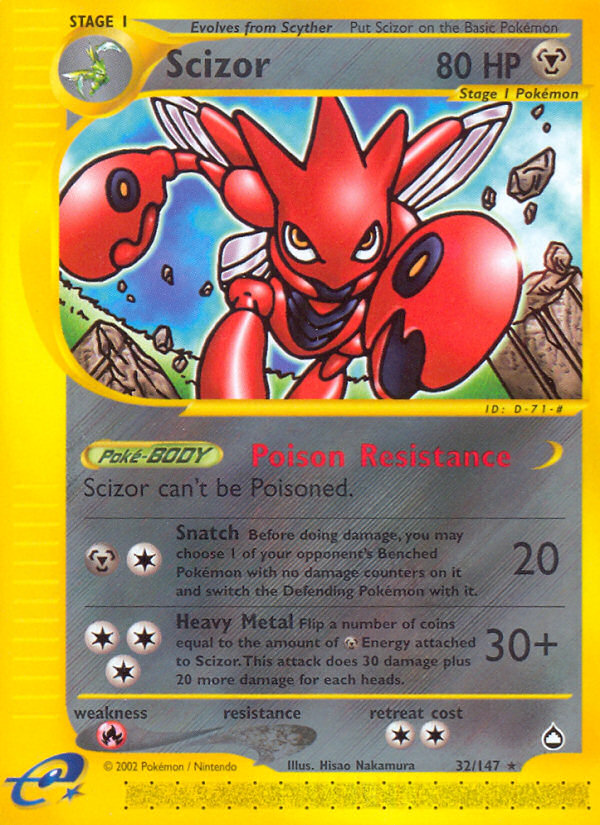 Scizor – Aquapolis 32/147 Pokémon card