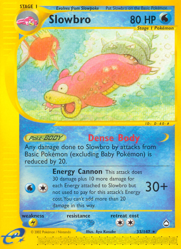Slowbro – Aquapolis 33/147 Pokémon card