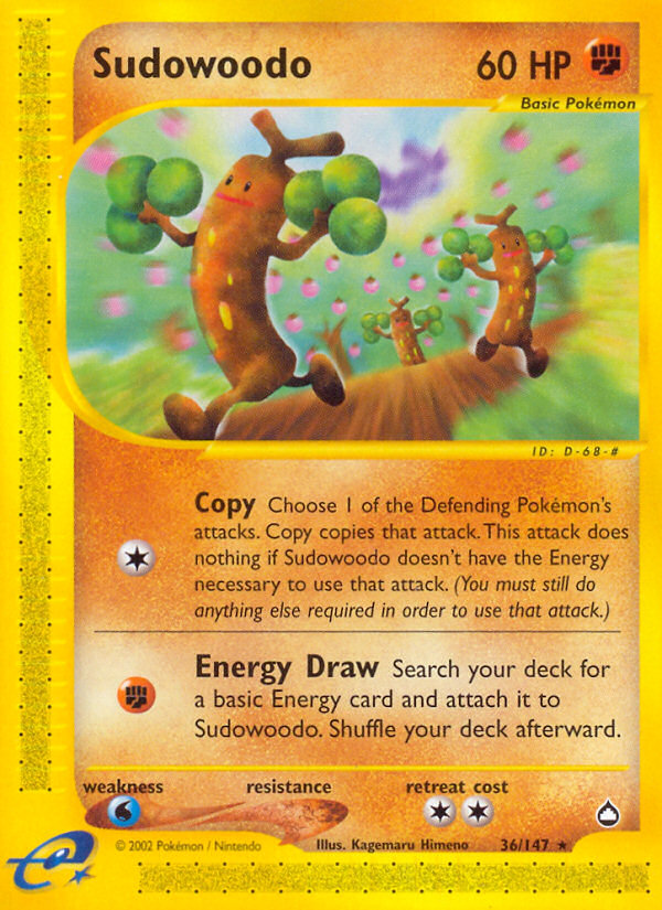 Sudowoodo – Aquapolis 36/147 Pokémon card