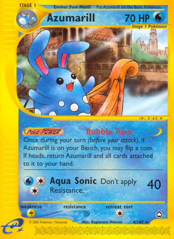 Azumarill – Aquapolis 4/147 Pokémon card