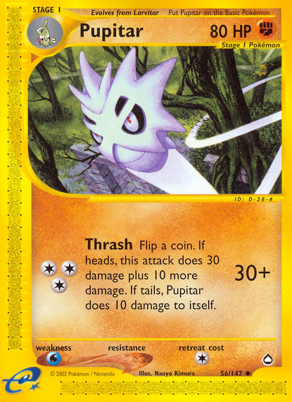 Pupitar – Aquapolis 56/147 Pokémon card