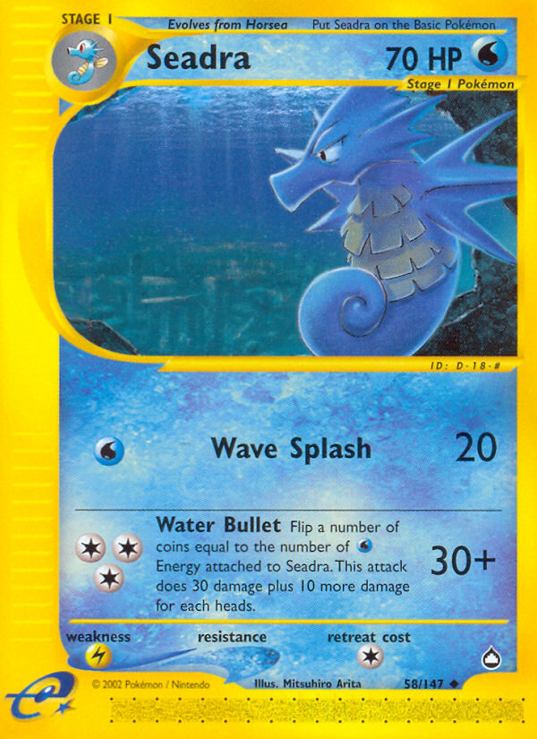 Seadra – Aquapolis 58/147 Pokémon card