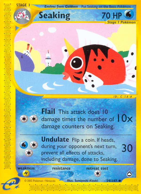 Seaking – Aquapolis 59/147 Pokémon card