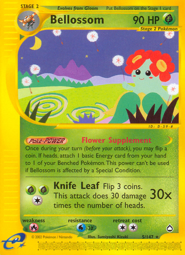 Bellossom – Aquapolis 5/147 Pokémon card