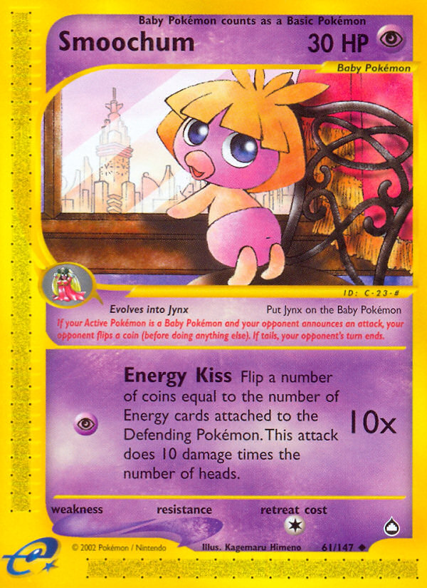 Smoochum – Aquapolis 61/147 Pokémon card