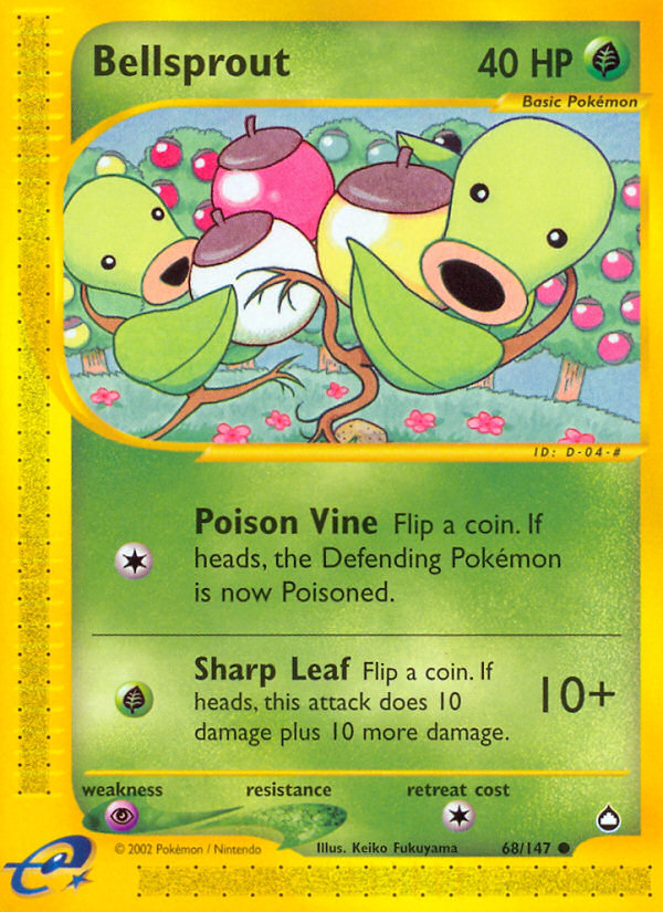 Bellsprout – Aquapolis 68/147 Pokémon card
