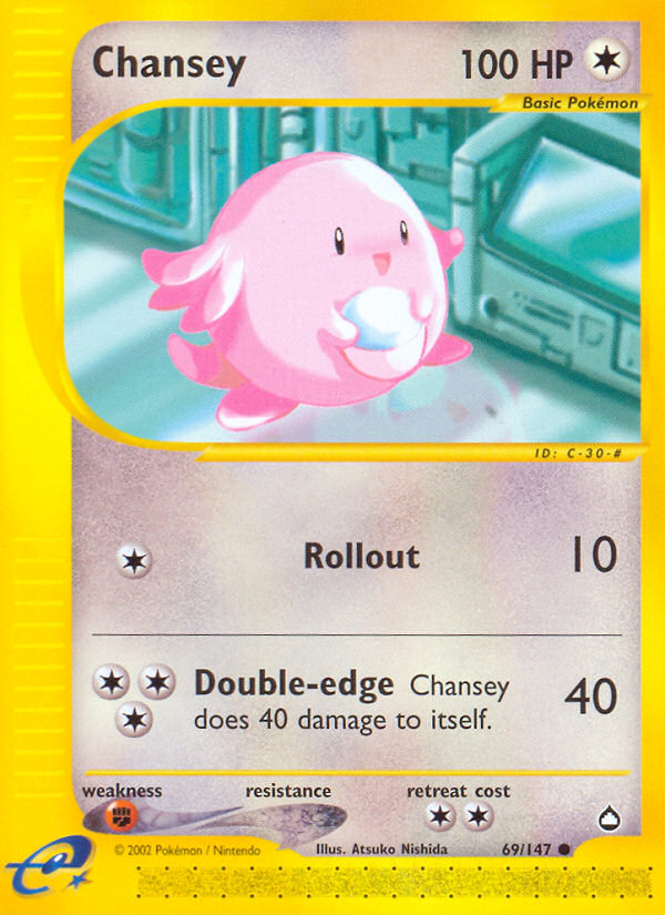 Chansey – Aquapolis 69/147 Pokémon card