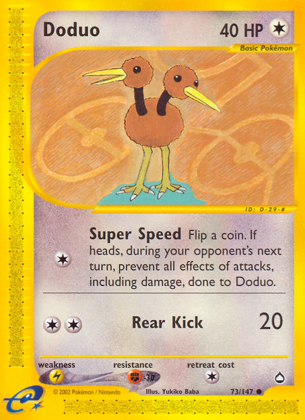 Doduo – Aquapolis 73/147 Pokémon card