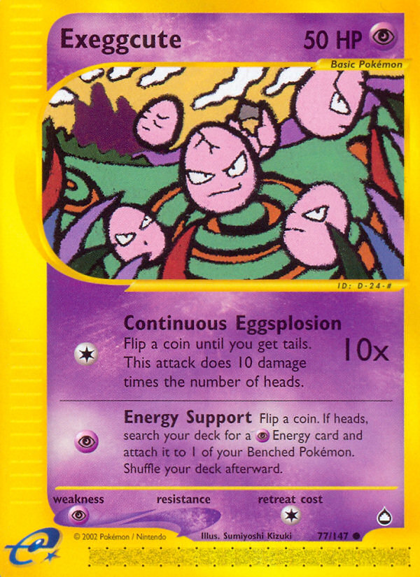 Exeggcute – Aquapolis 77/147 Pokémon card