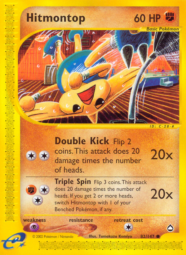 Hitmontop – Aquapolis 82/147 Pokémon card