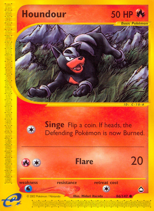 Houndour – Aquapolis 86/147 Pokémon card