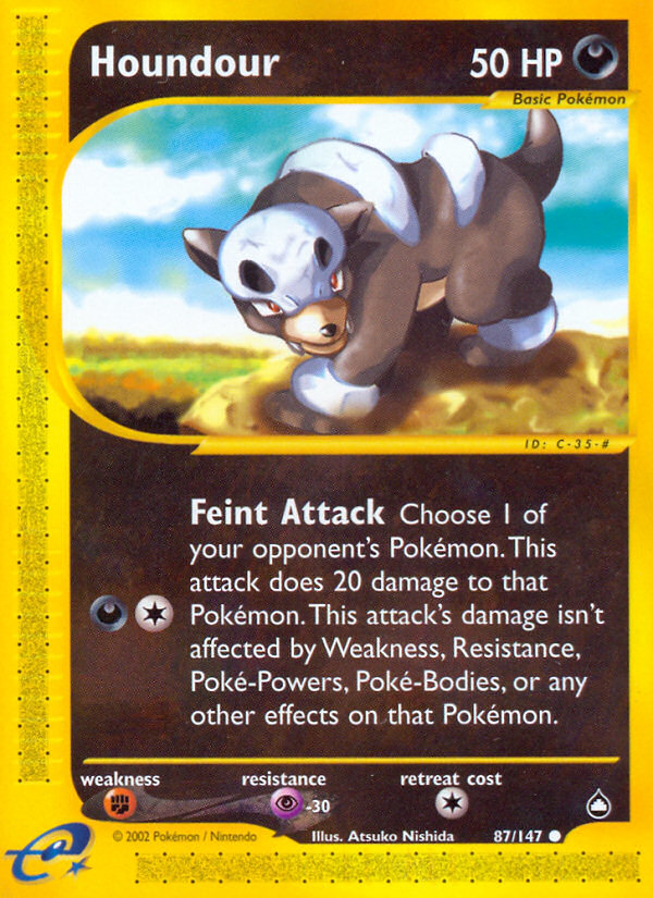 Houndour – Aquapolis 87/147 Pokémon card